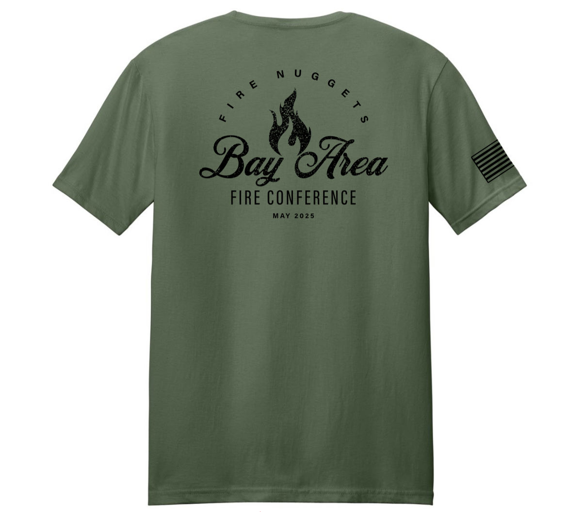 Bay Area Fire Conference 2025 Army Green T-shirt