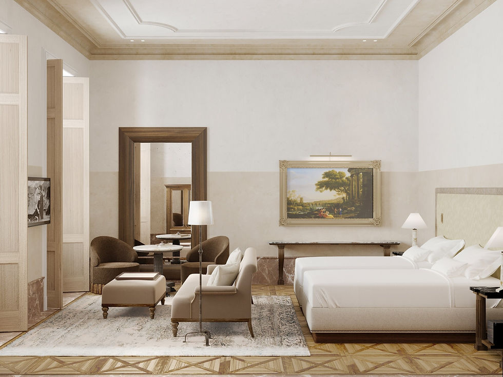 Suite interior at Mandarin Oriental Rome