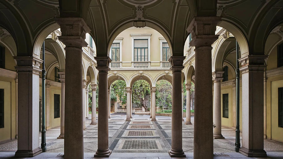 Rosewood Milan colonnade courtyard