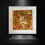 Thumbnail: Colorful abstract painting featuring a dynamic figure, white framed and spotlighted.