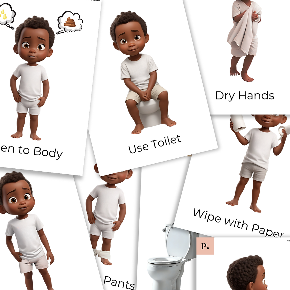 Printable potty training routine cards