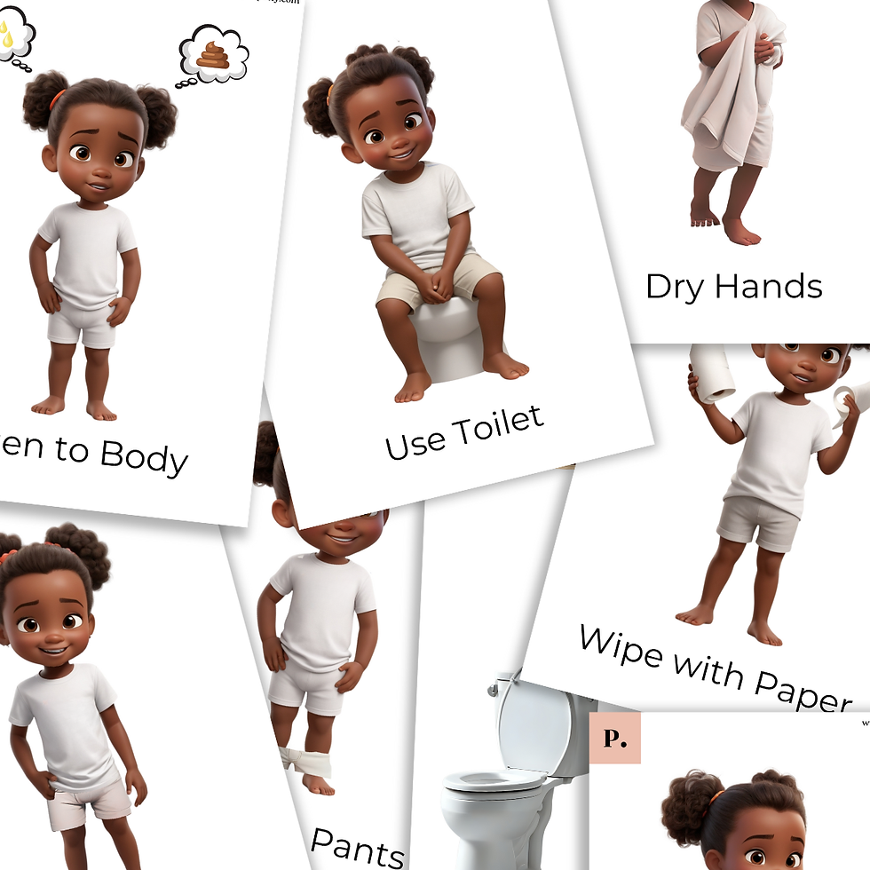Printable potty training routine cards