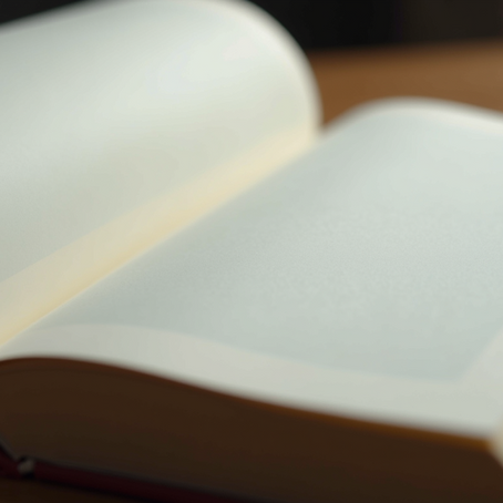 Open book on a table