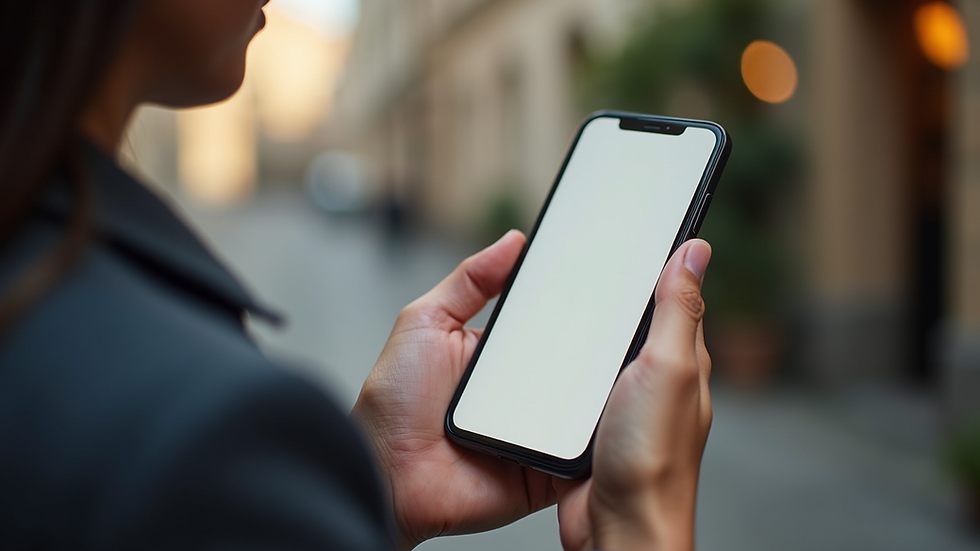 Close-up of a hand holding a smartphone displaying a loyalty app