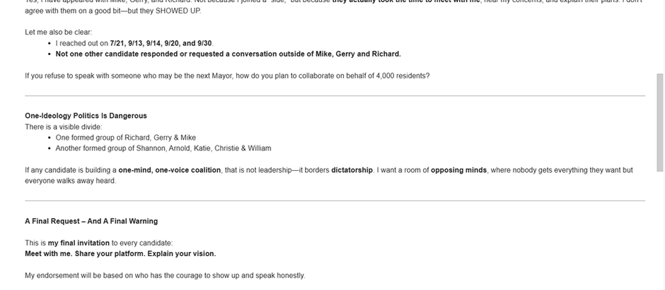 Threatening Message - 10/17/2025