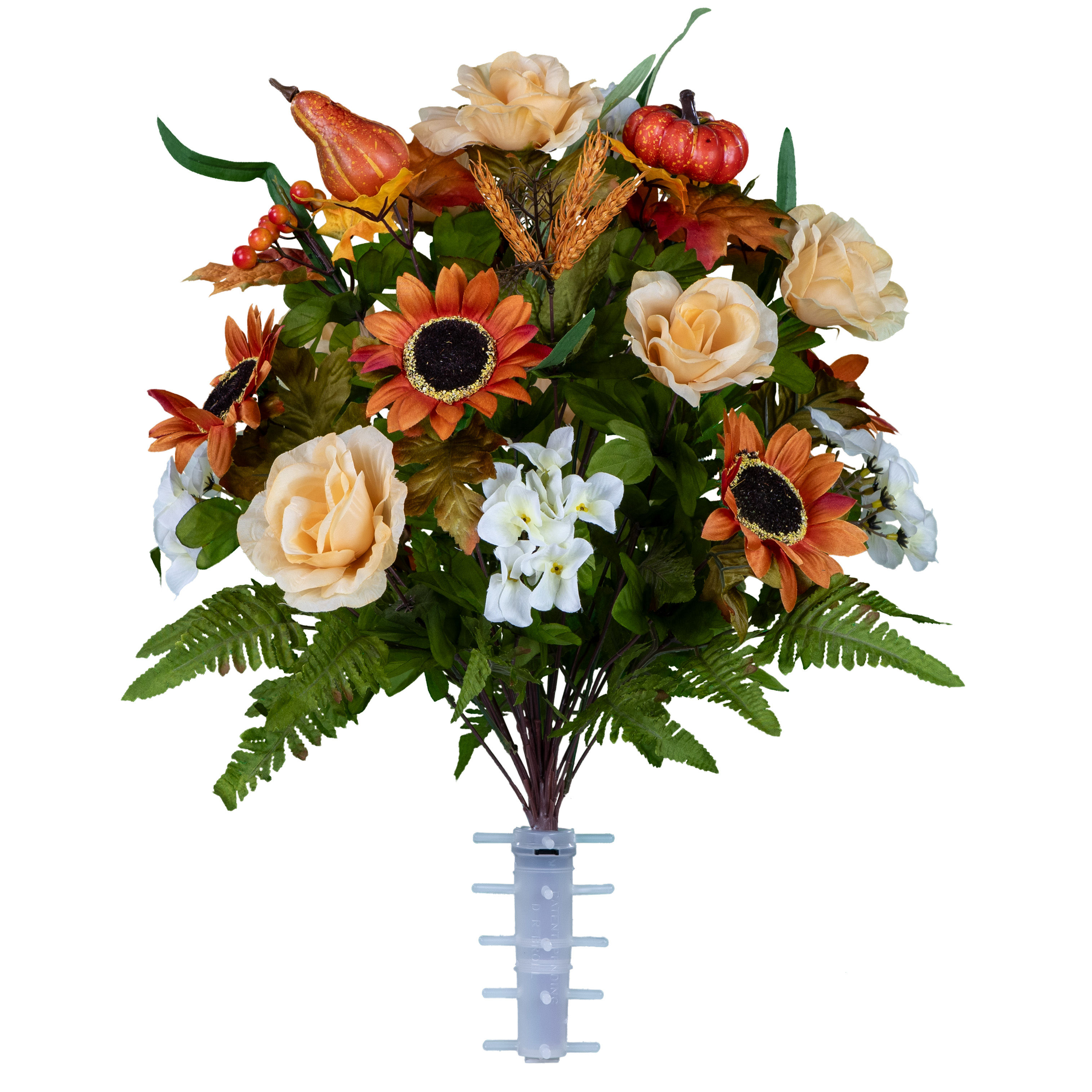 Auburn Sunflower and Pumpkin Mix-Medium Ground Vase Arrangement