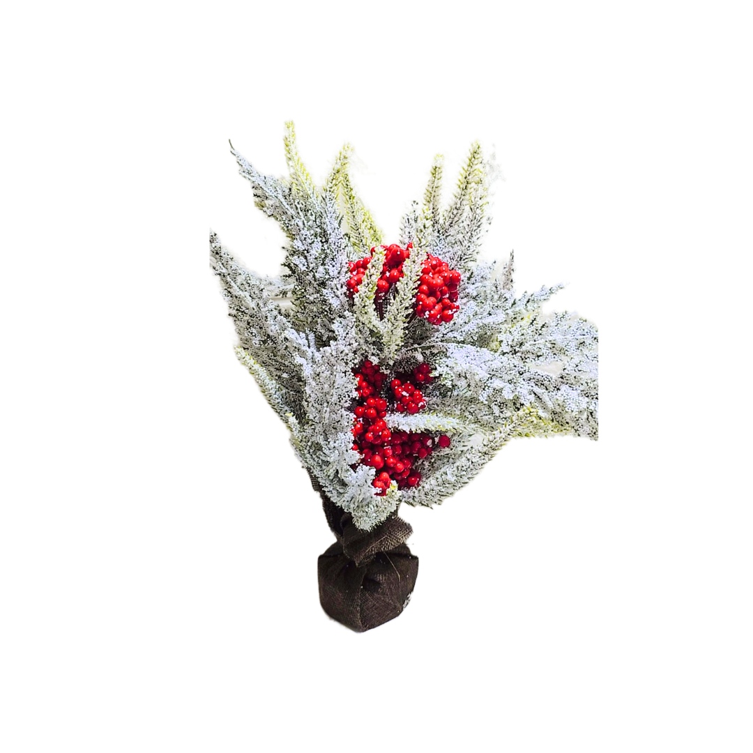 12" Christmas Snow Tree Decor