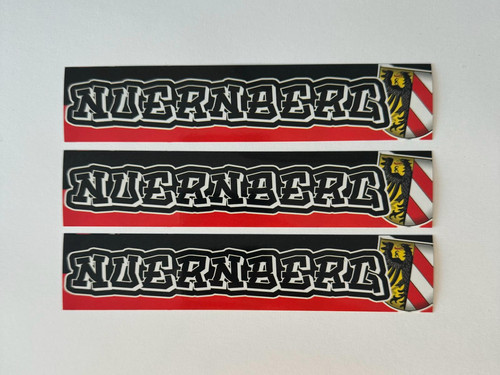 Fan-Kultur Nürnberg Sticker Set 100 Stück - Nordkurve Aufkleber 14,8x5,0cm PVC Wetterfest