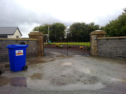 block wall and stone piers in Dublin