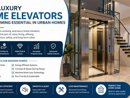Modern luxury home elevator installed inside a stylish urban house with premium interior design and smart elevator features.