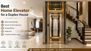 Best Home Elevator for a Duplex House featuring a modern luxury residential lift installed in a stylish duplex home with space-saving design, energy-efficient technology, and premium safety features.