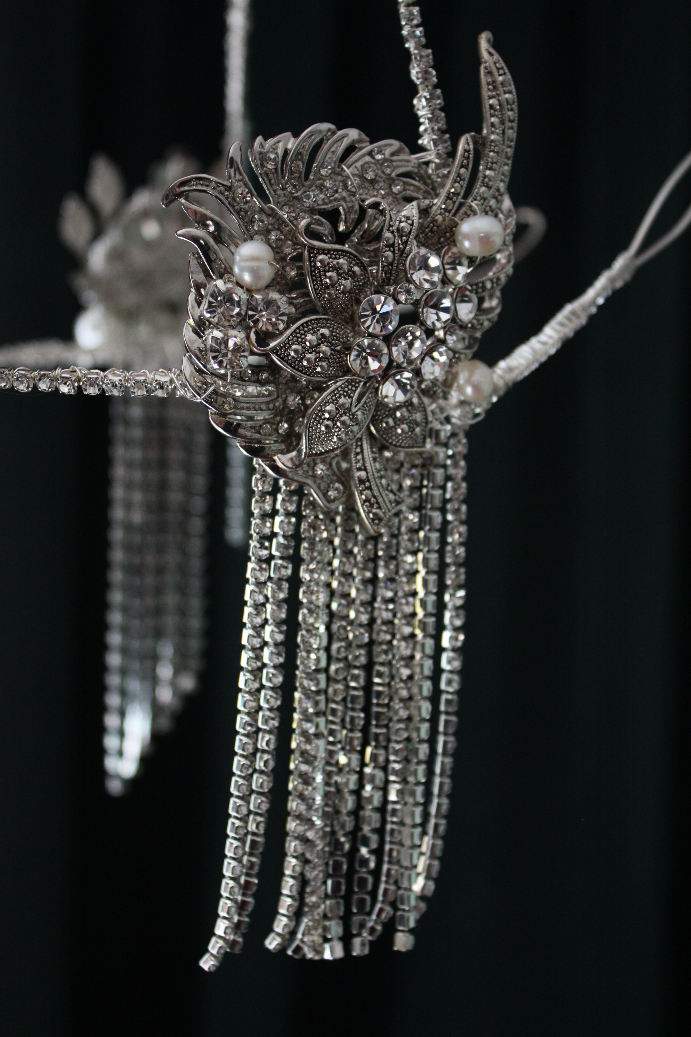 1920s silver tiara
