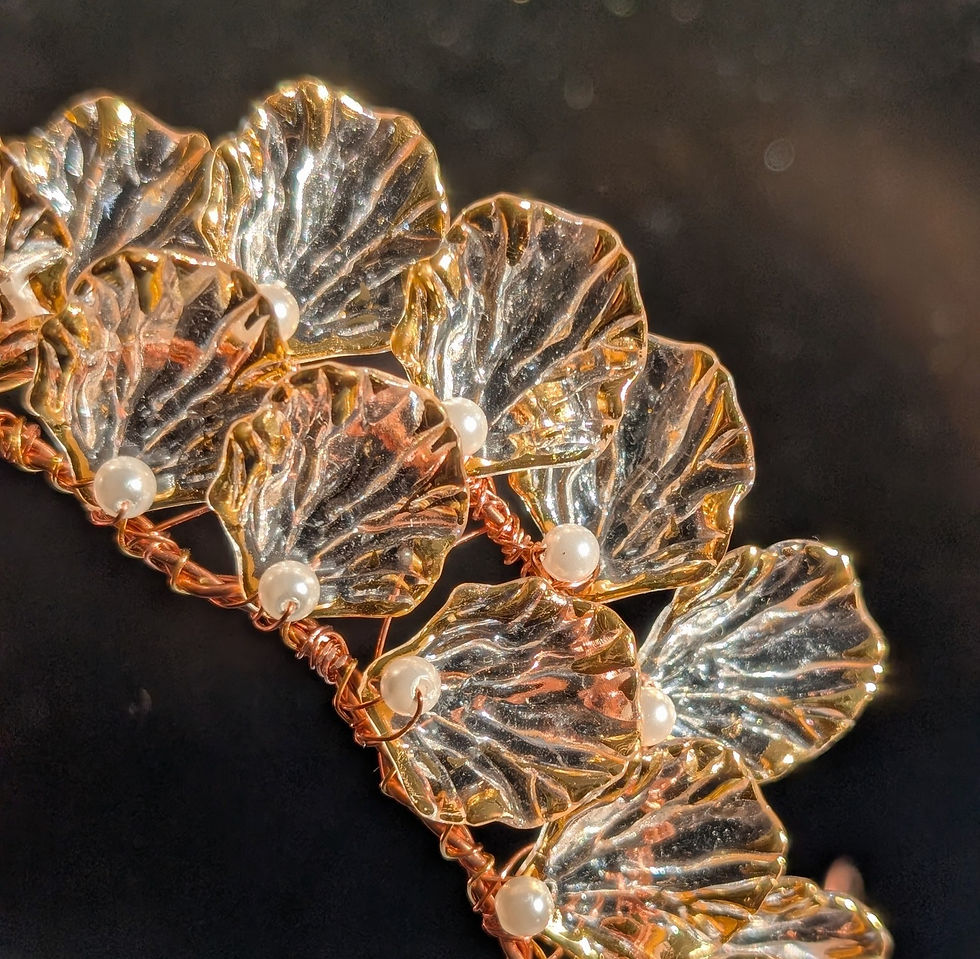 Delicate handmade petal tiara