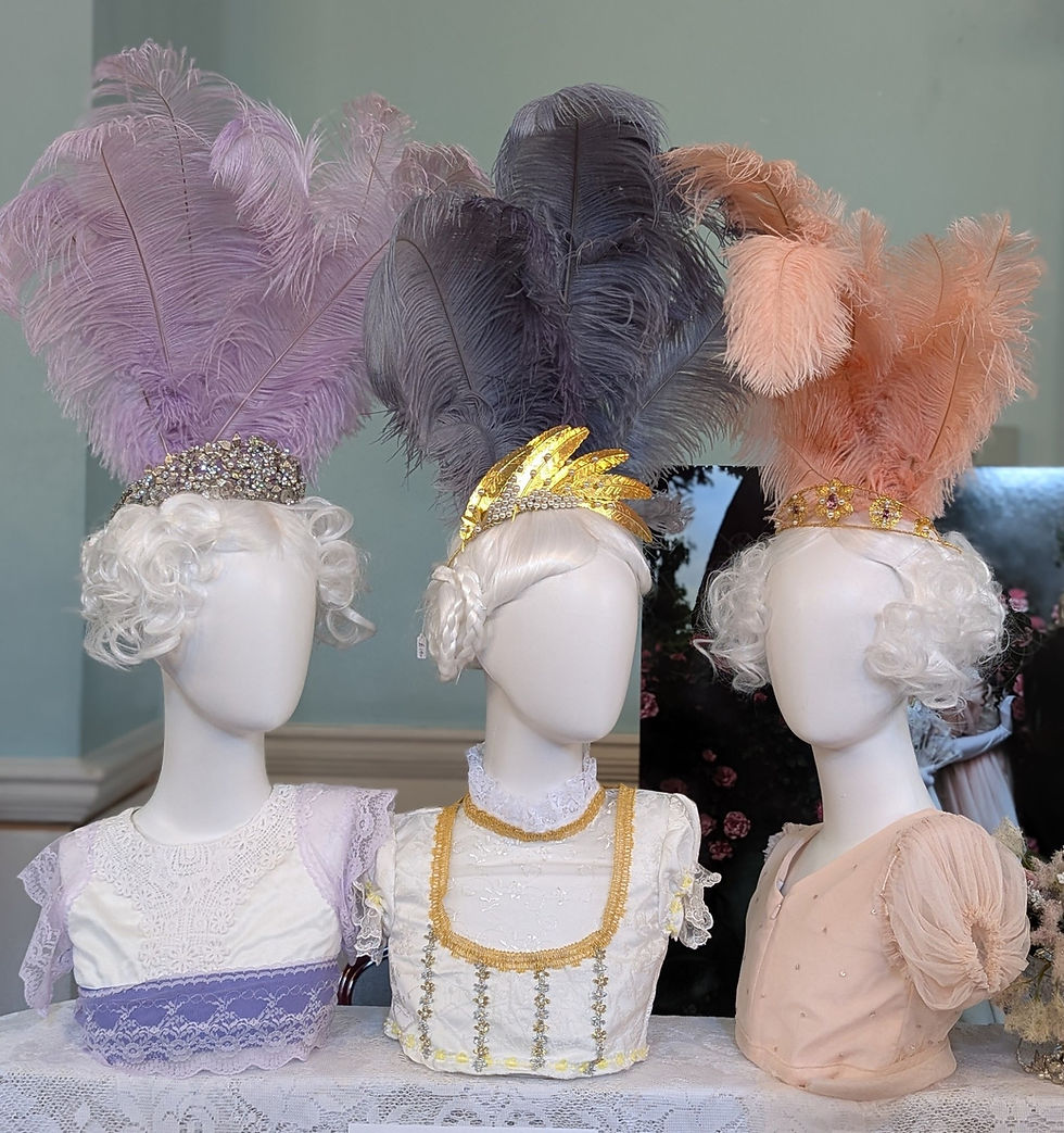 Gold feather and pearl tiara