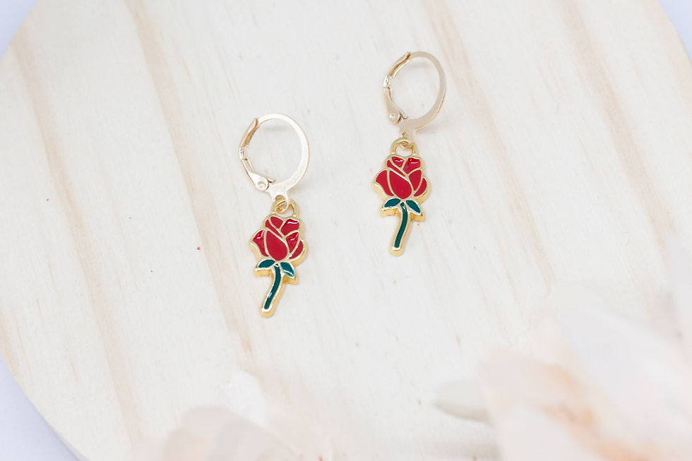Brinco Rosa Vermelha