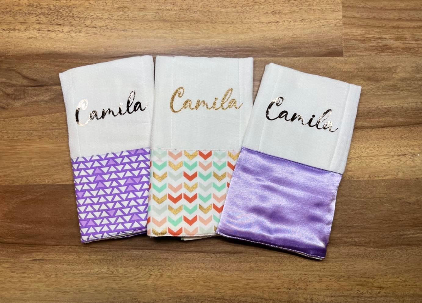3 paños personalizados