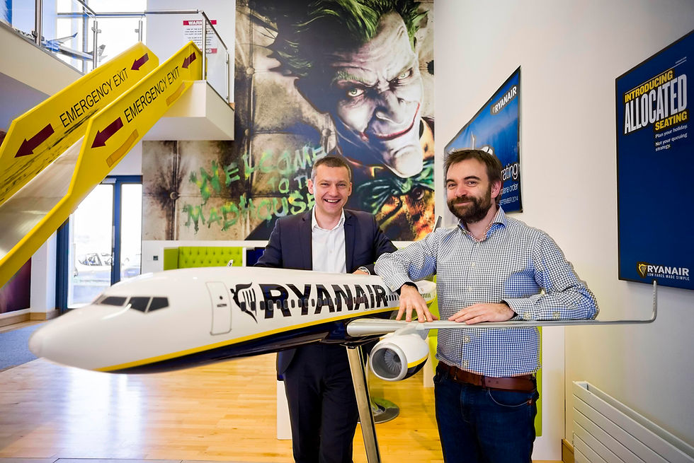 Comtrade will help Ryanair become a digital travel leader following major deal. Pictured (L-R) are: Dejan Ćušić, Solutions and Services Business Director, Ireland & UK, Comtrade; and John Hurley, CTO, Ryanair.