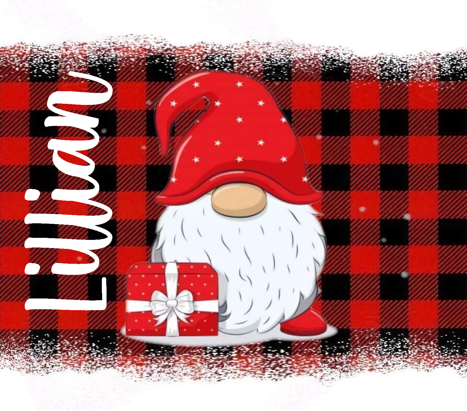 Personalized Christmas Gnome Tumbler