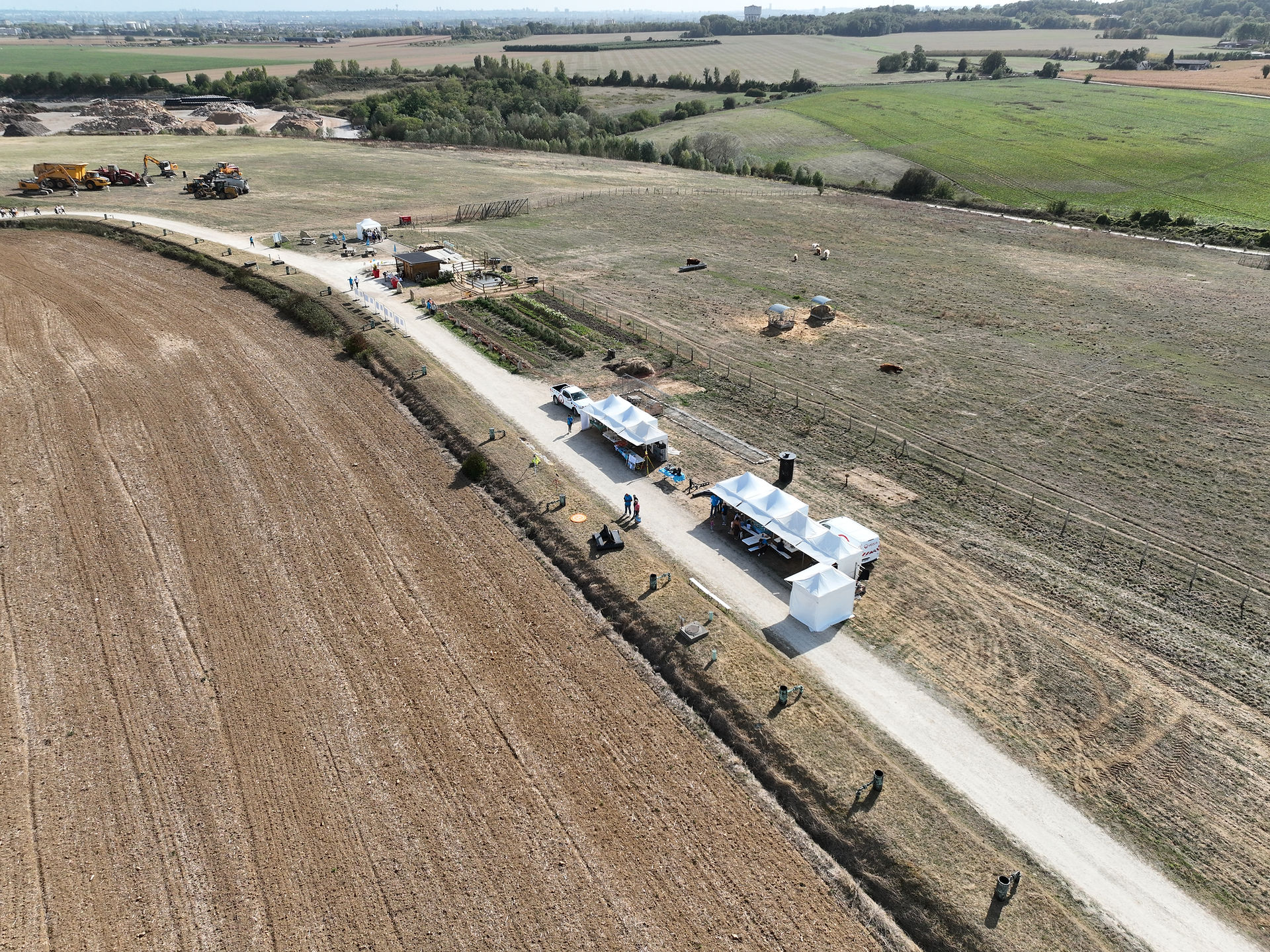 Vue aérienne du village des animations