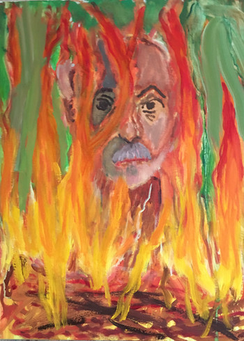 Castellana Self Portrait-Fire 24x18 oil on canvas 2020.jpeg