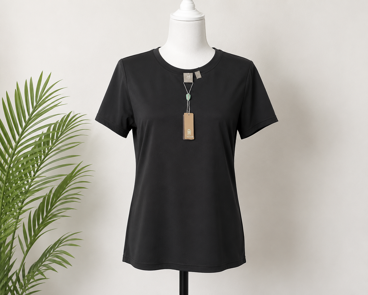 NWT NuSport Women's Black Performance Athletic Short Sleeve Shirt Size XL