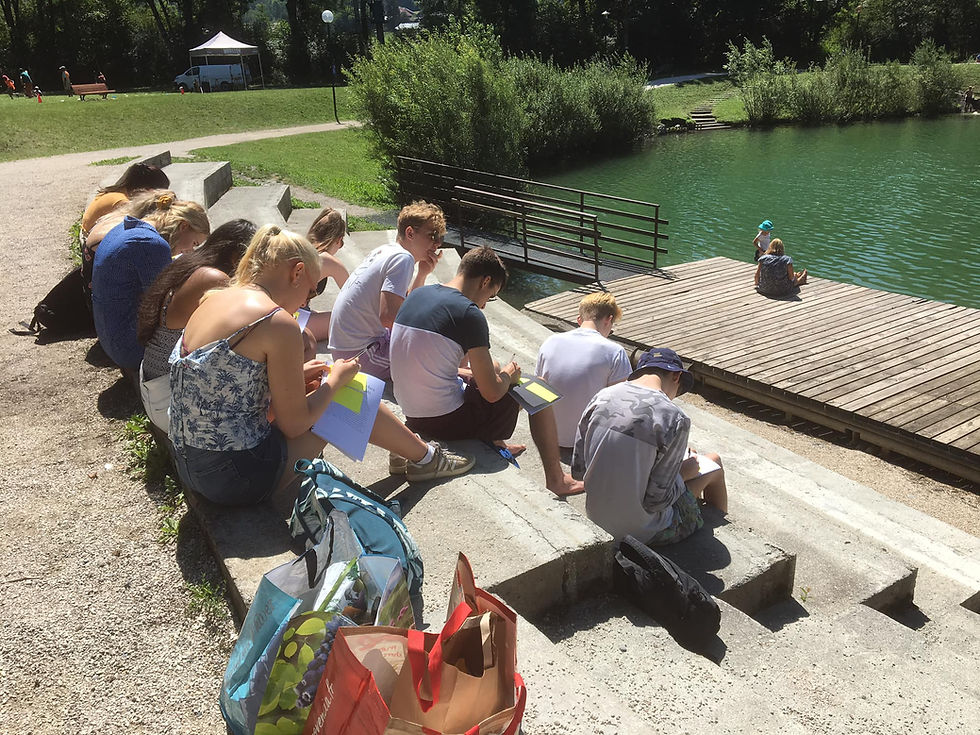 Theory session at Lac Bleu