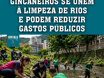 GINCANEIROS SE UNEM À LIMPEZA DE RIOS E PODEM REDUZIR GASTOS PÚBLICOS