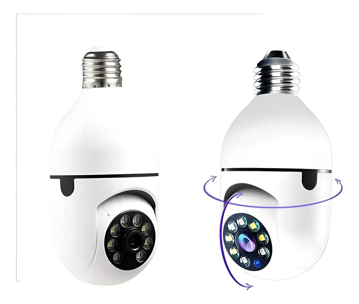 Câmera de Segurança Lampada Wifi Smart Jortan Jt-8177 Branco