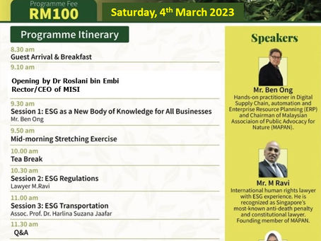 Get-to-know ESG Training by MAPAN!