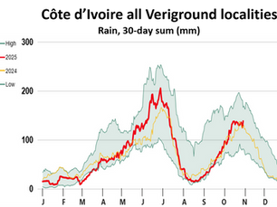 CRA: Weather in Cocoa Growing Areas to 29 Oct 2025