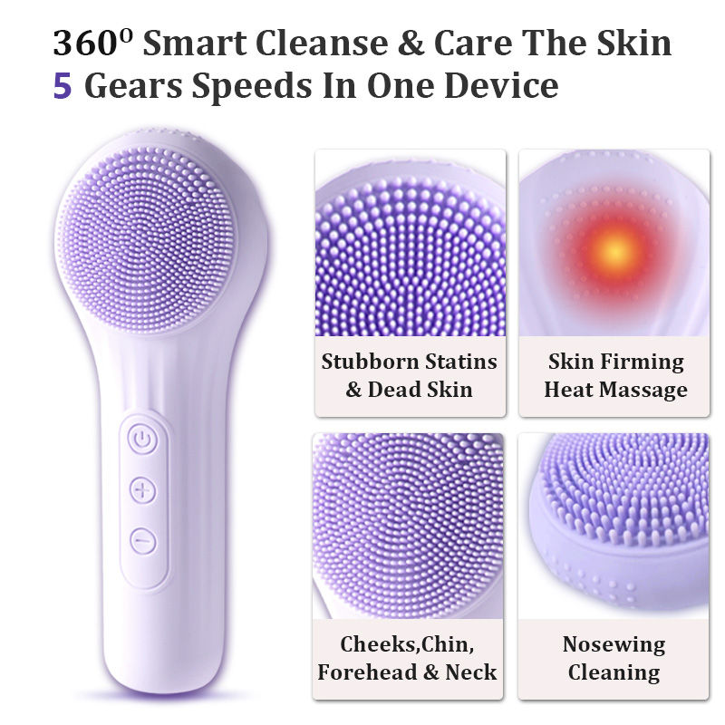 Miniatura: Sonic Waterproof Facial Cleansing Brush for Men & Women Rechargeable Exfoliating