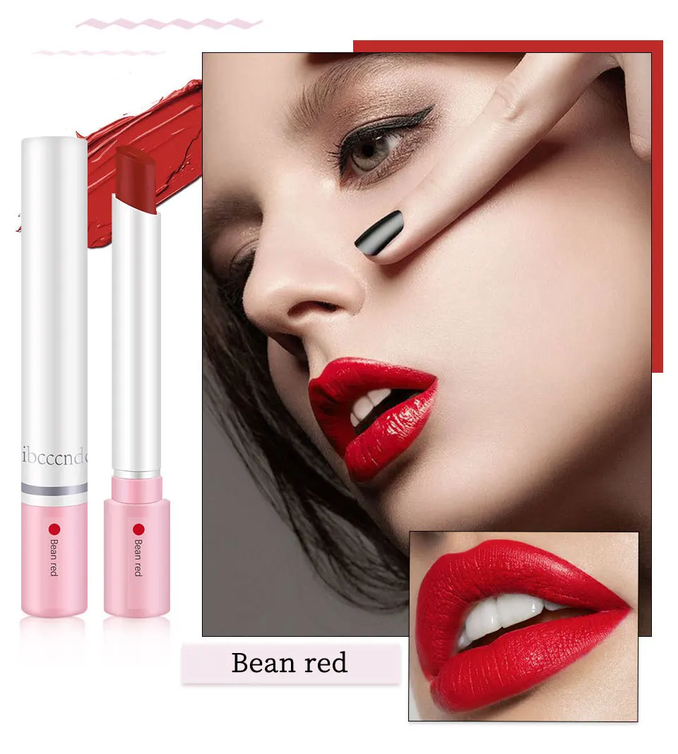 Miniatura: Conjunto de Brilho Labial à Prova d'Água 4 em 1 – Batom Matte de Longa Duração