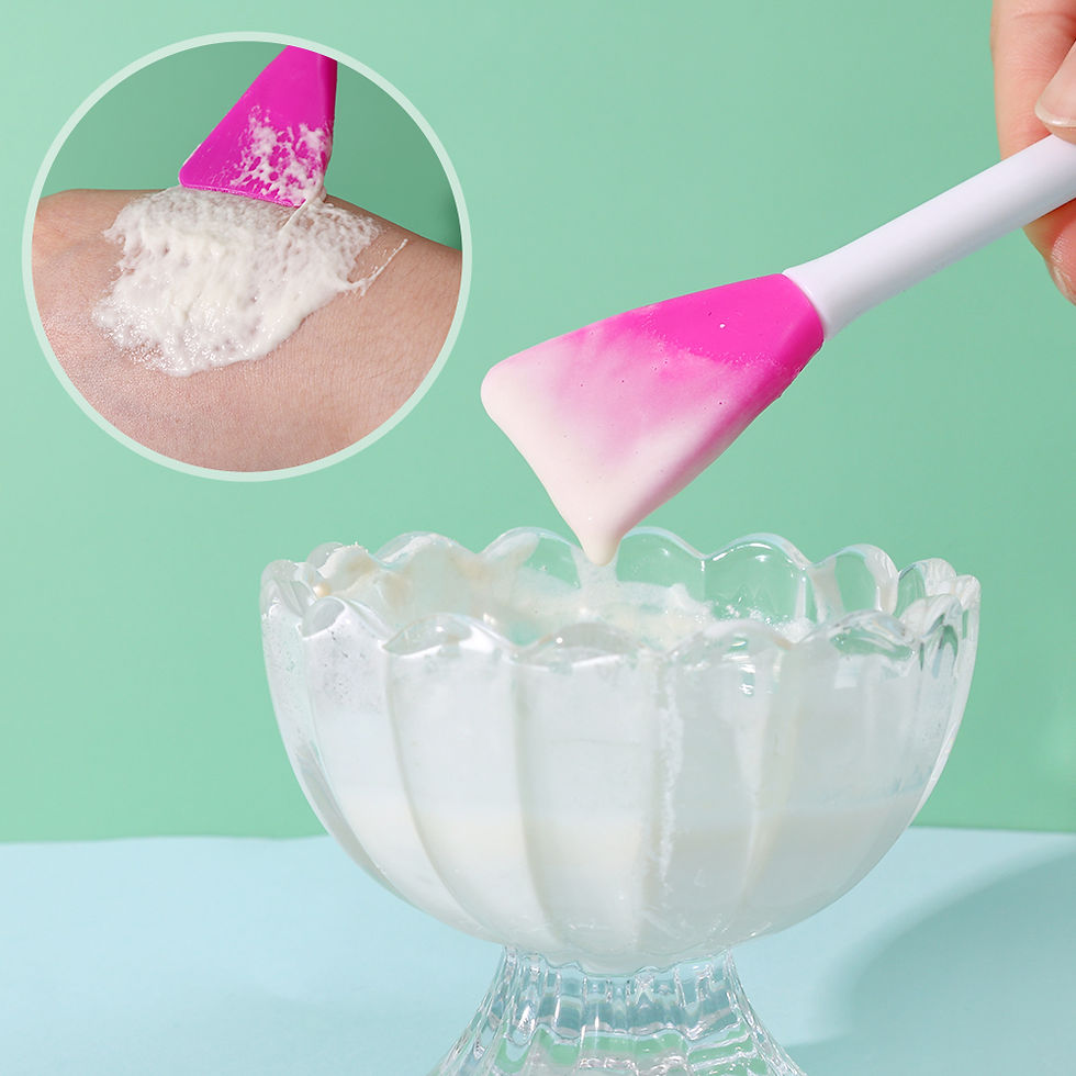 Miniatura: Double Head Facial Mask Brush Silicone Applicator Spoon Spatula Stirring Stick W