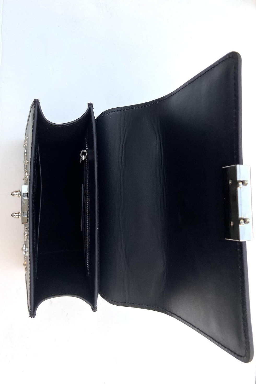 Thumbnail: SUSU Convertible Leather Backpack Purse Black Crossbody Bag