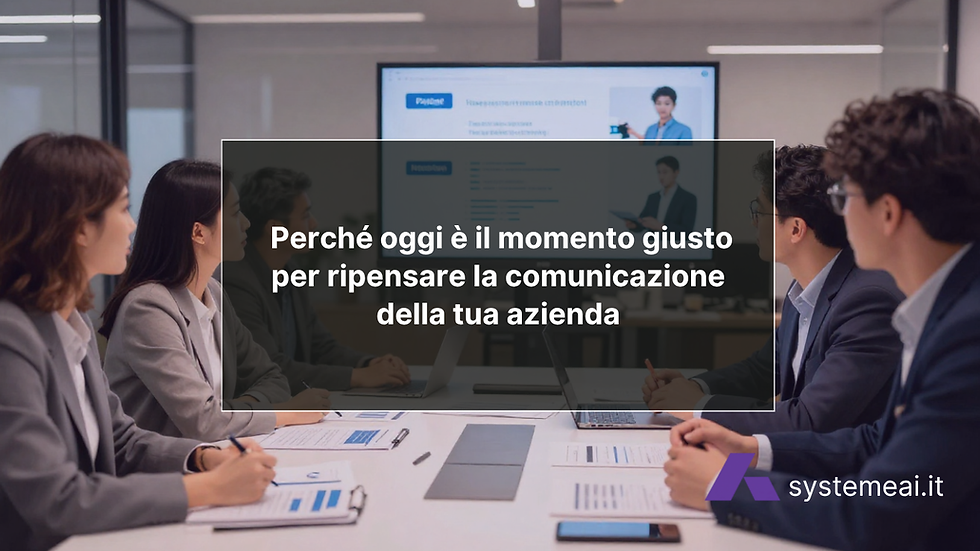 ufficio aziendale comunicazione aziendale e intelligenza artificiale PMI italiane