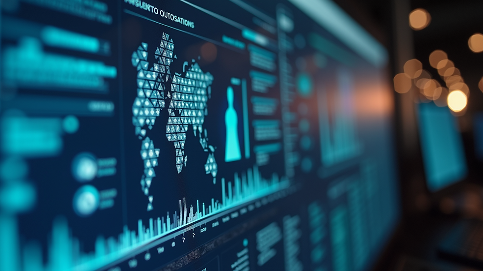 Close-up view of a computer screen showing AI-powered marketing automation software