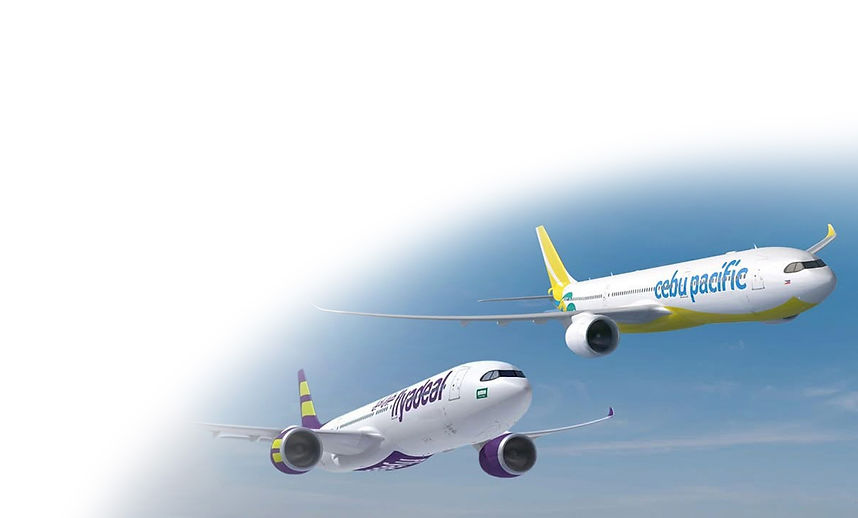 Cebu aircraft showcasing new liveries