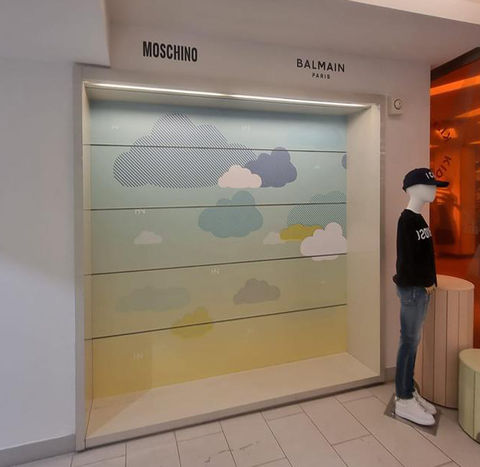 Department store wall mural.