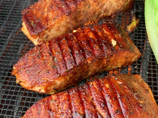 Blackened Atlantic Salmon | Grilled Caesar Salad | Fresh Baked Rosemary Bread