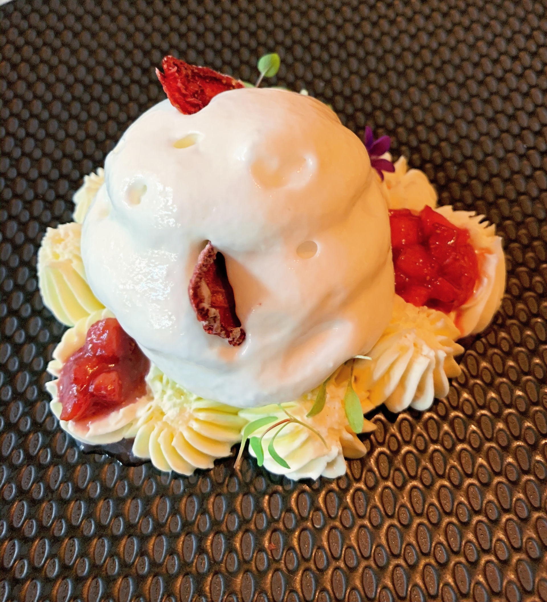 Gourmet dessert at Caviar & Bull Budapest wine dinner