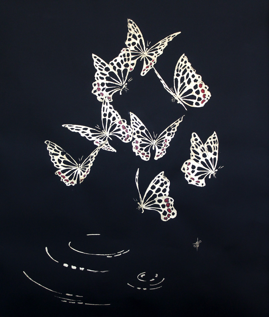 Golden butterflies