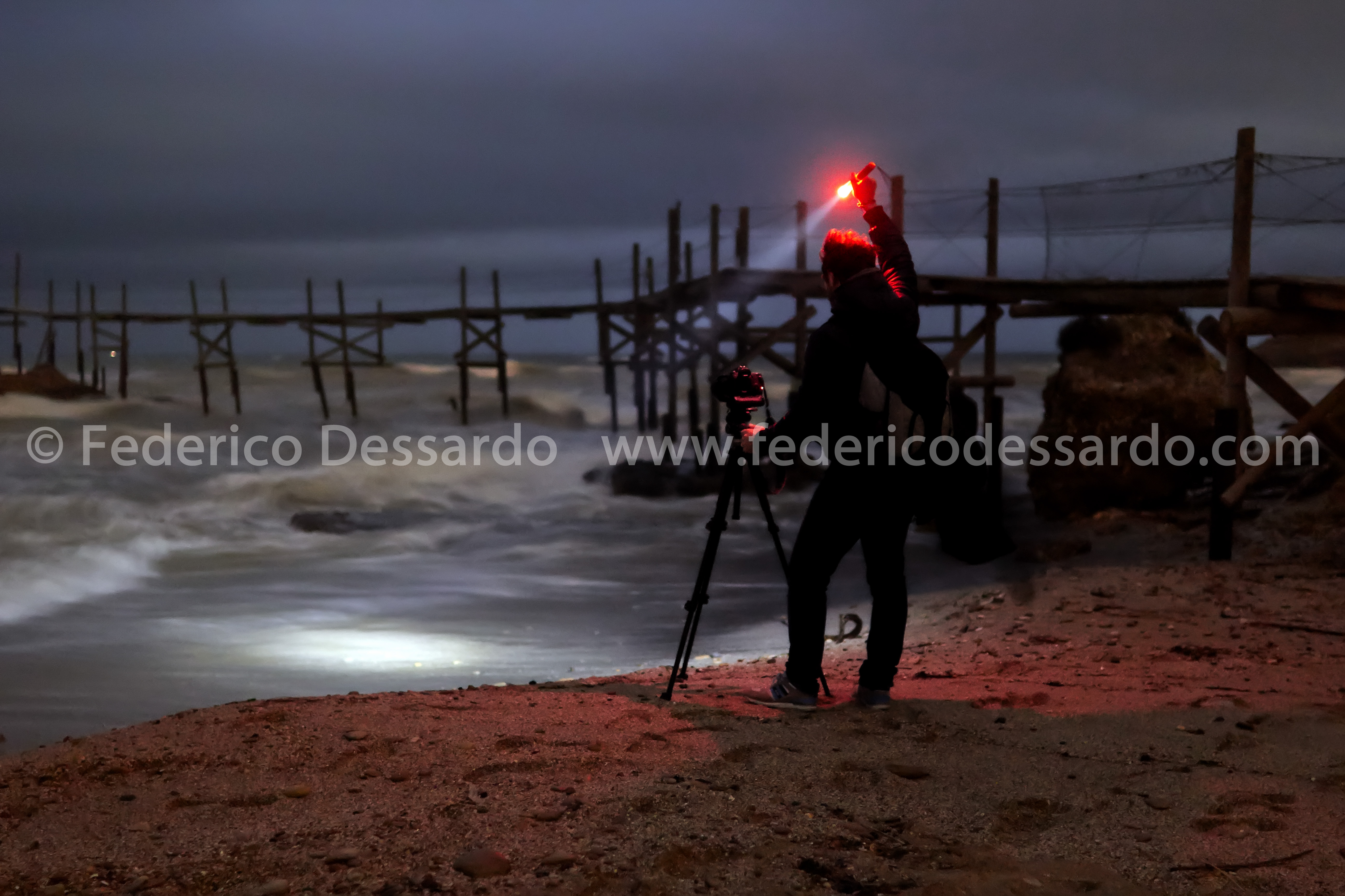 notturno sul trabocco