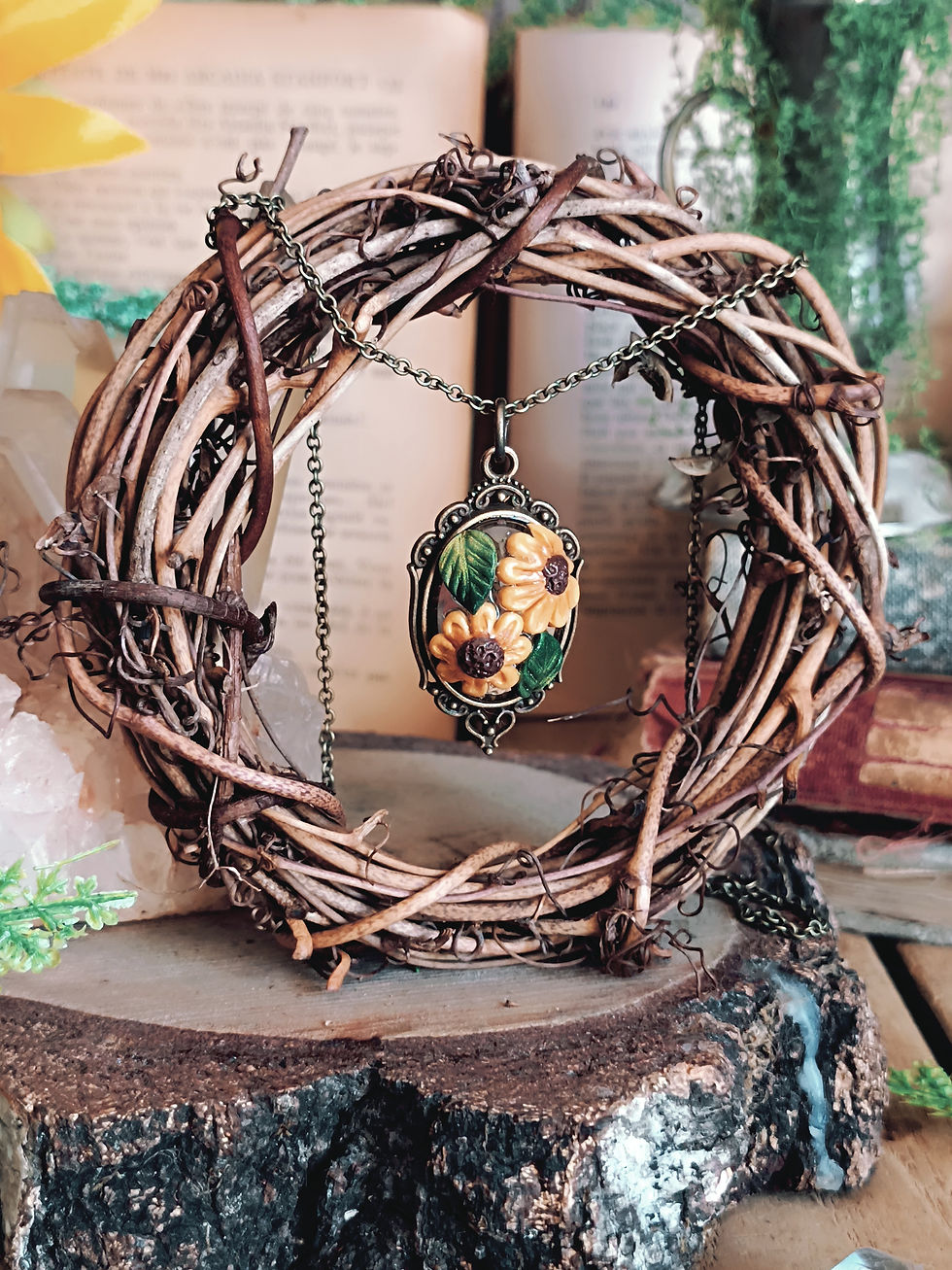 Miniature : Collier "Les fleurs du solstice"