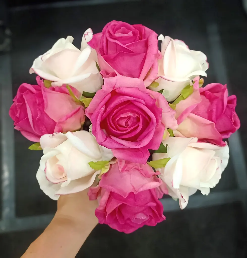 Thumbnail: COTE NOIRE - ROSE BOUQUET - MAGENTA & BLUSH - SILVER BADGE