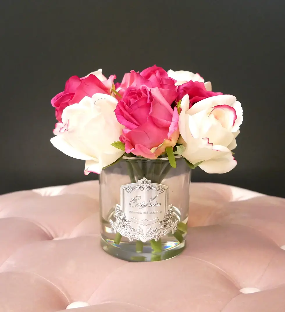 Thumbnail: COTE NOIRE - ROSE BOUQUET - MAGENTA & BLUSH - SILVER BADGE
