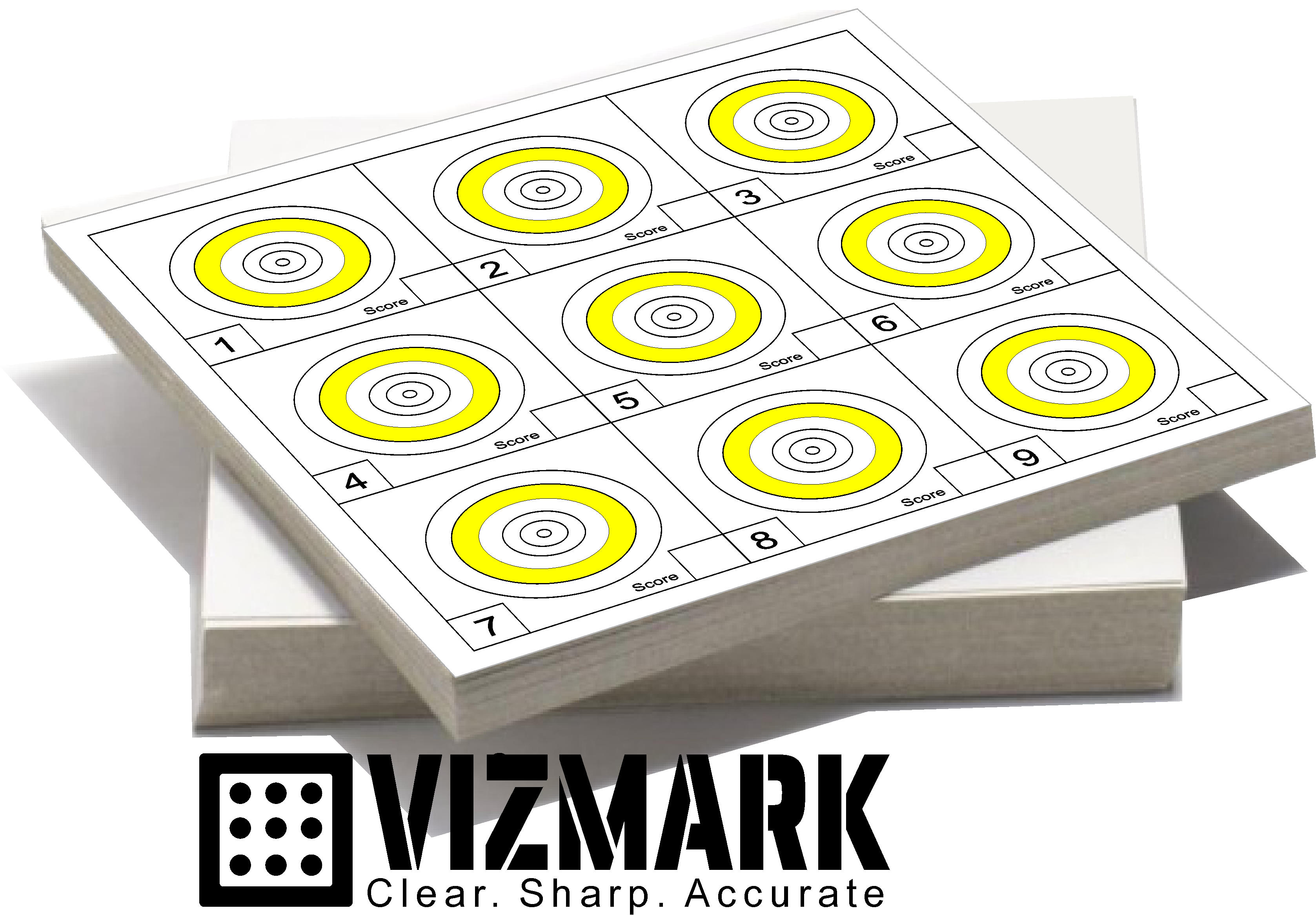 50 Targets 14x14 | 9 Rings Bench Rest | High‑Quality 250 gsm | Air‑Rifle Targets