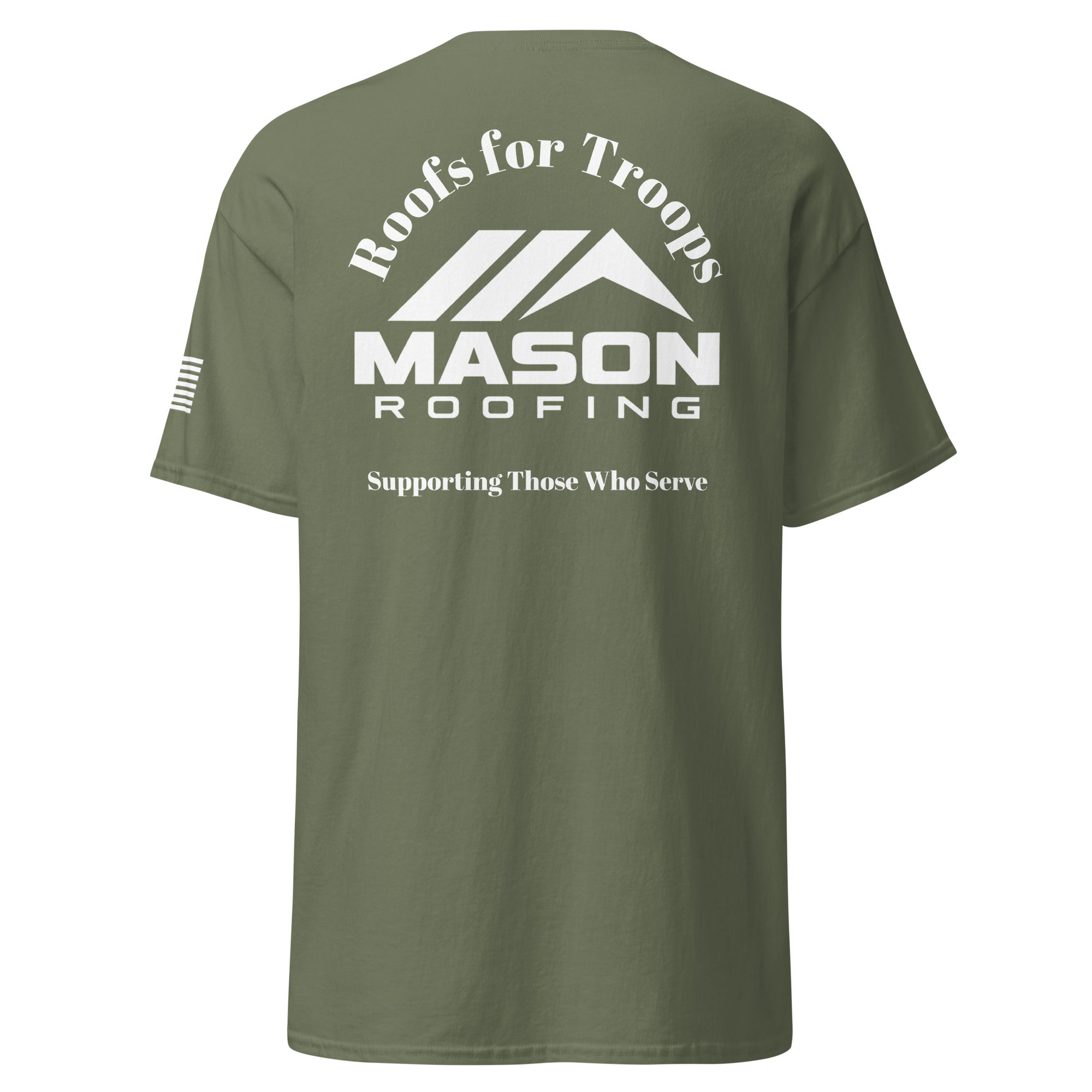 Mason Roofing - Roofs for Troops T-shirt