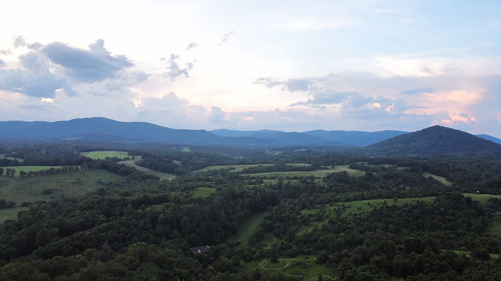 Photo of the Blue Ridge Mountains taken onsite with our drones.