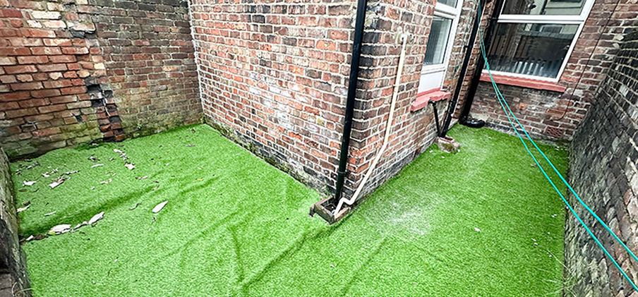 Wenlock Road courtyard with artificial grass