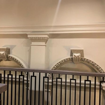 Ornate arch fibrous plaster mouldings